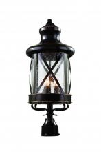  5125 ROB - Chandler 4-Light Embellished Metal and Glass Post Mount Lantern Head